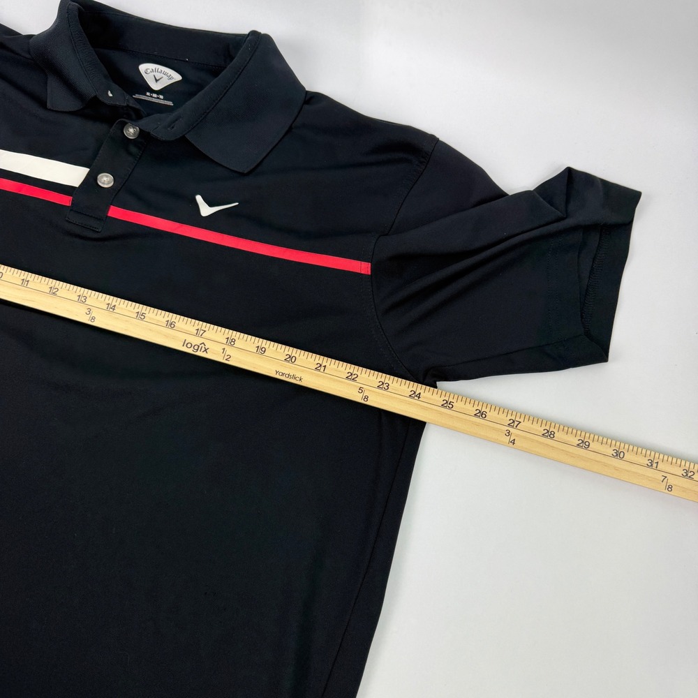 Callaway Mens XL Golf‎ Polo Shirt Black Red White Short Sleeve Performance - Picture 5 of 10